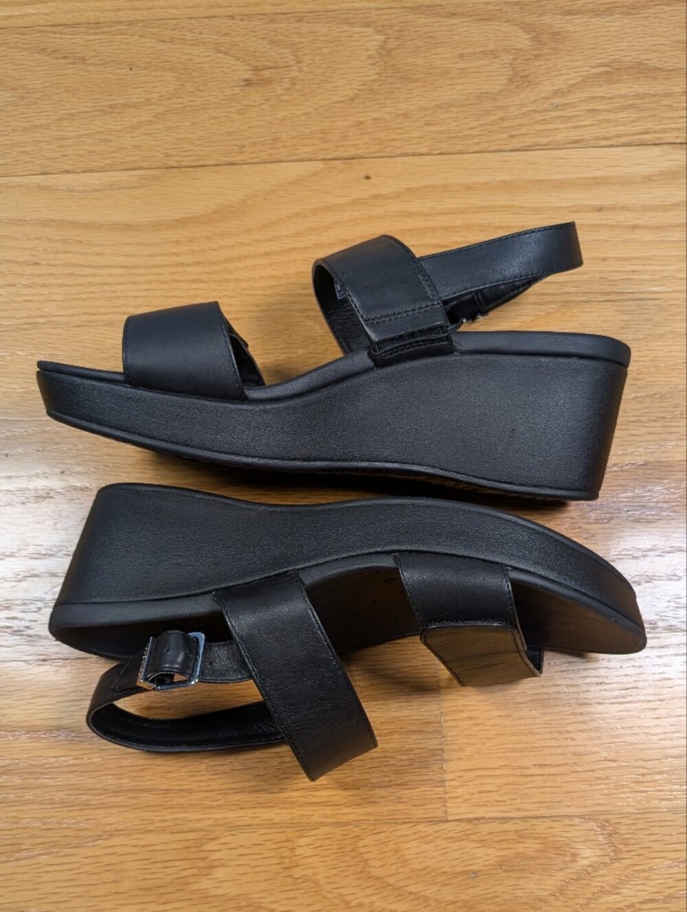 Vionic Black Wedge Sandals - Picture 5 of 8